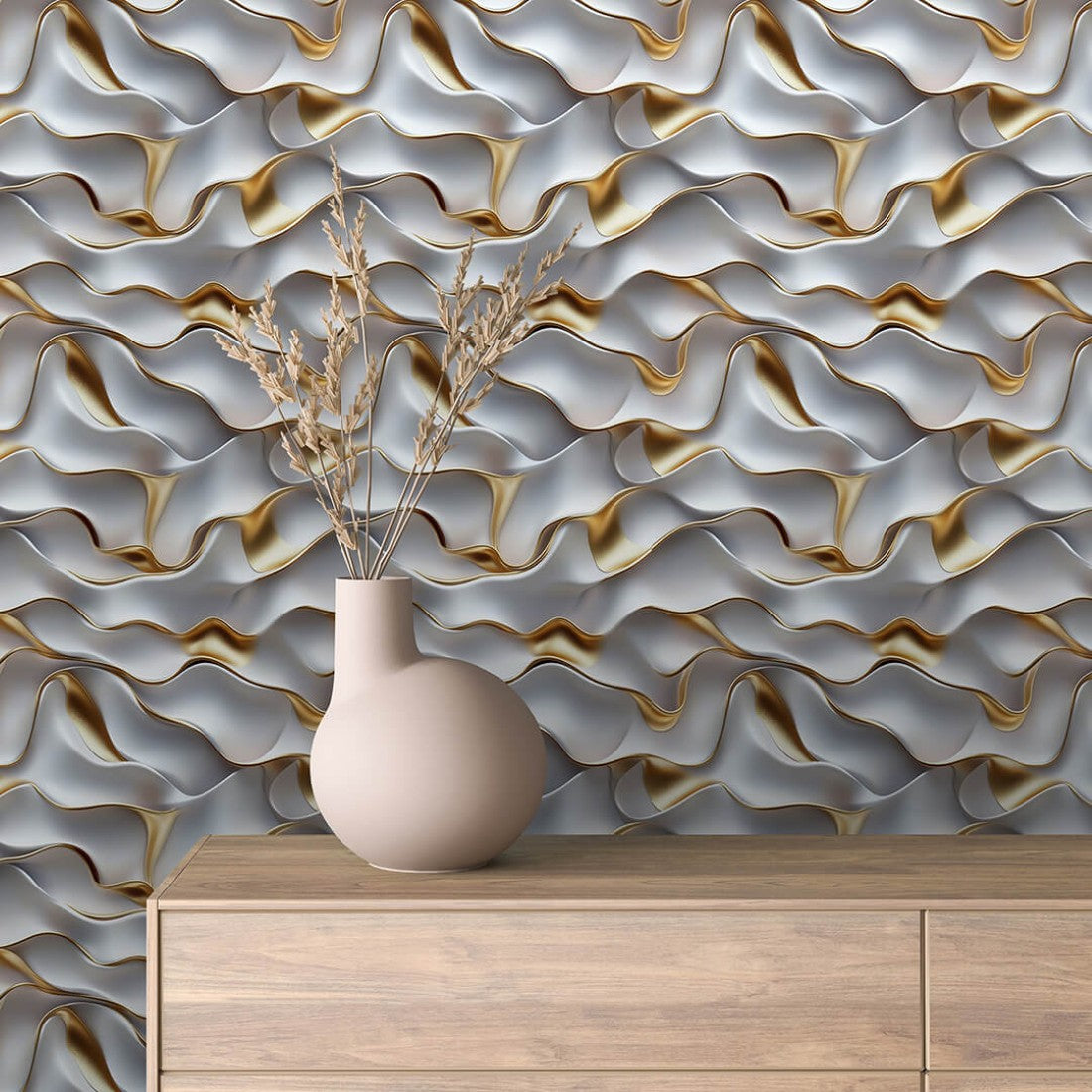 Gold Accent Flow 3D