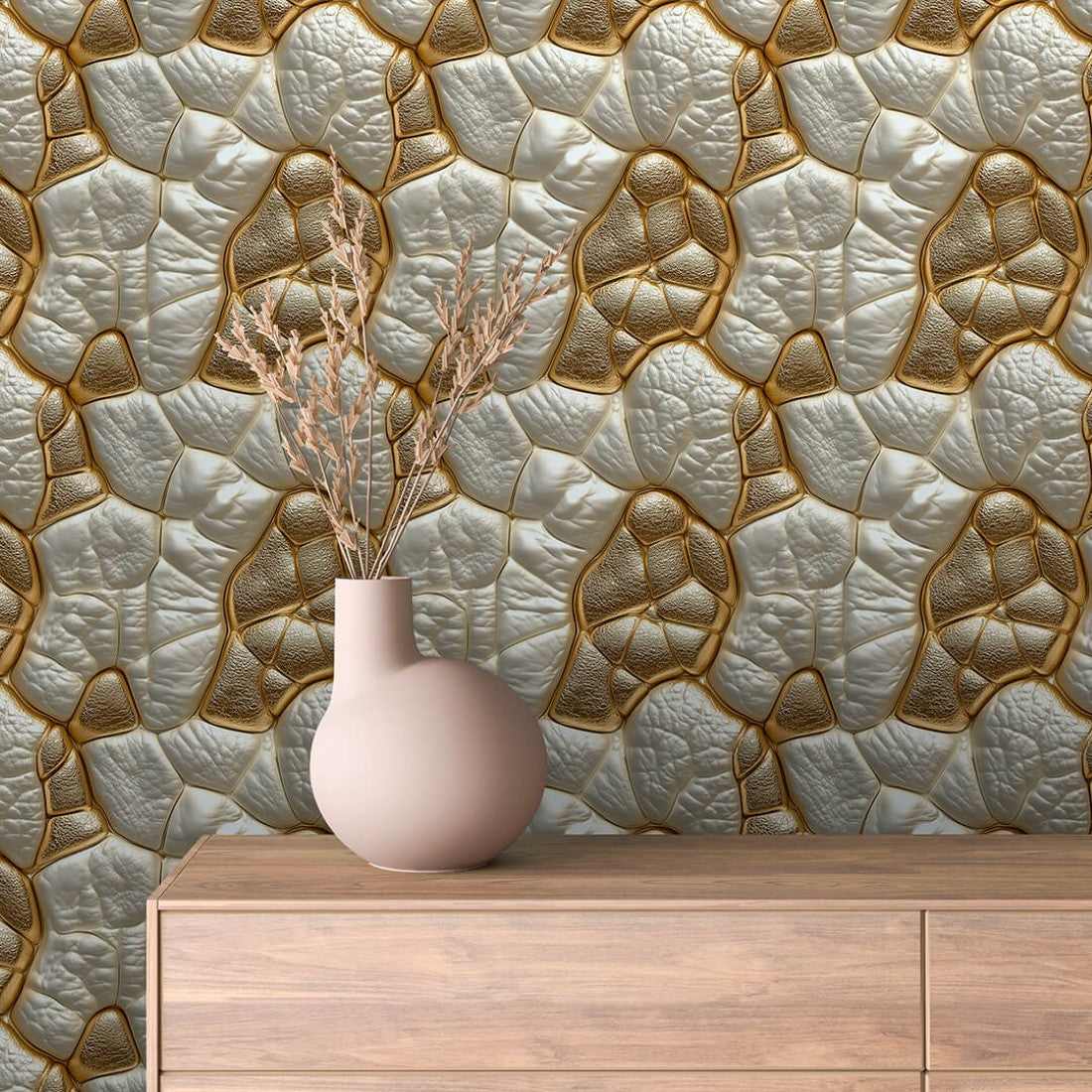 Golden Stone Relief 3D