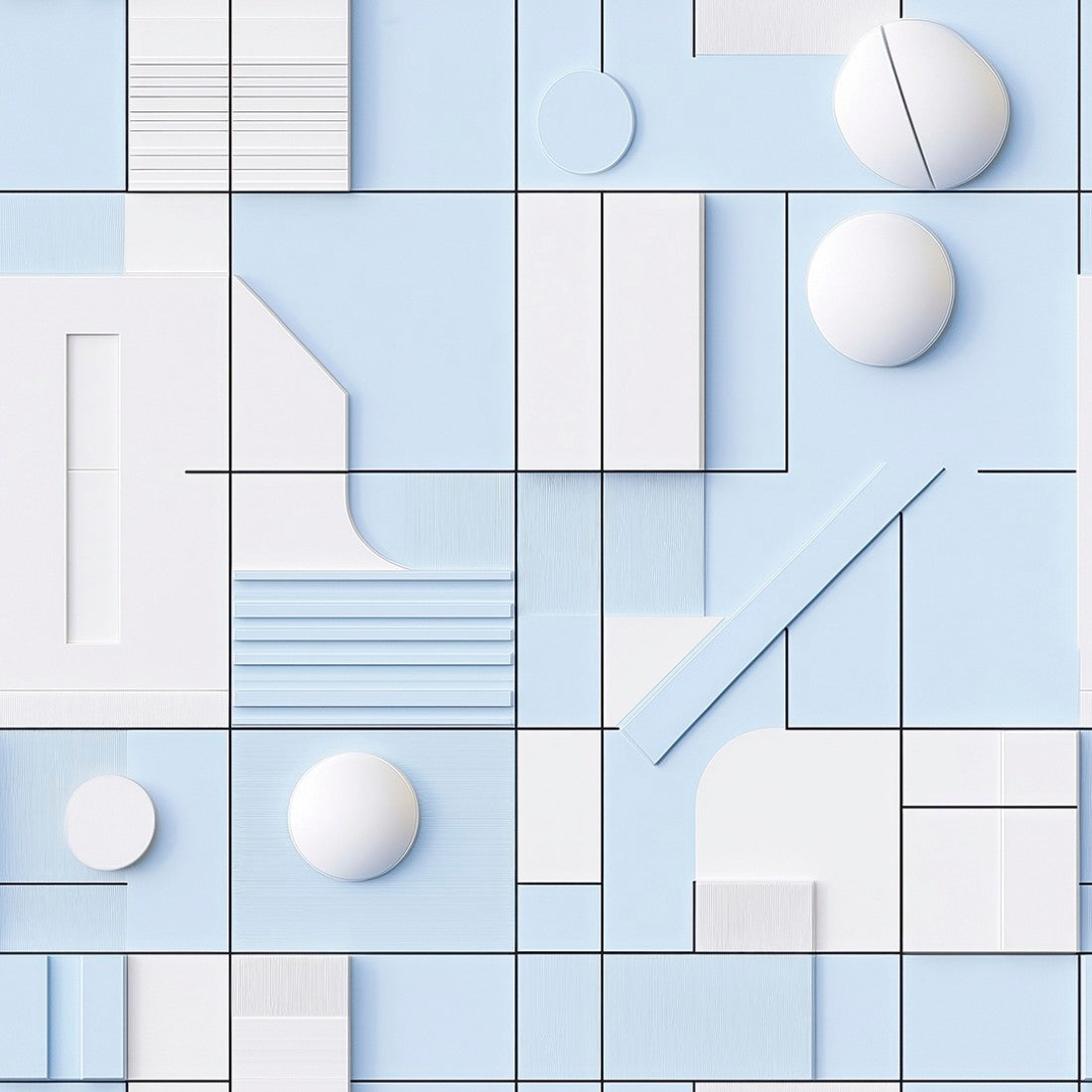 Minimal Grid White 3D