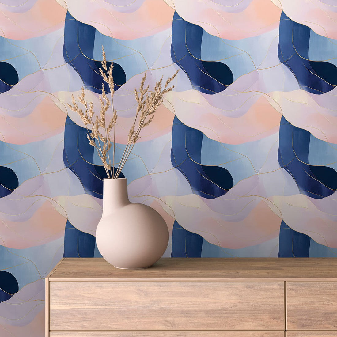 Pastel Wave Harmony Abstraction