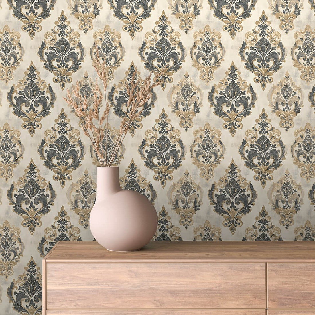 Elegant Cream Classic Arabesque