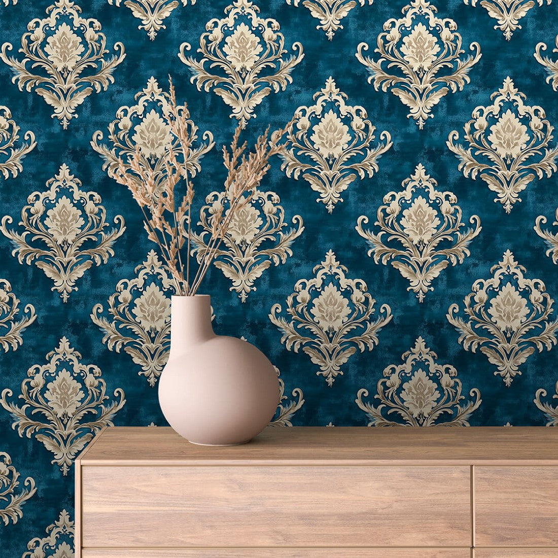 Dusty Blue Heritage Arabesque