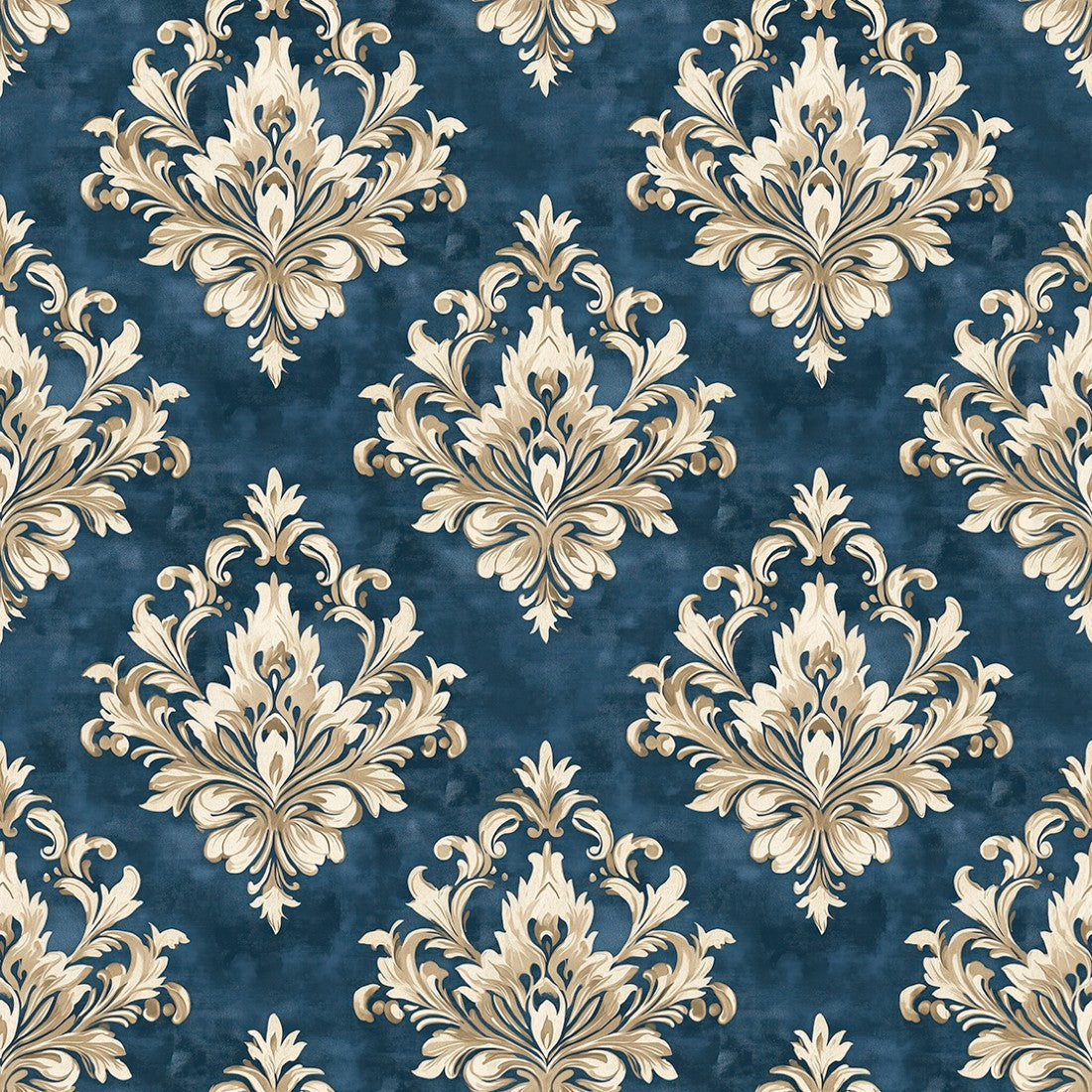 Steel Blue Vintage Arabesque