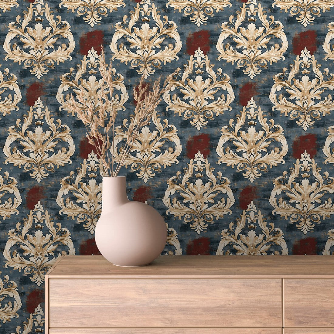 Warm Grey Heritage Arabesque