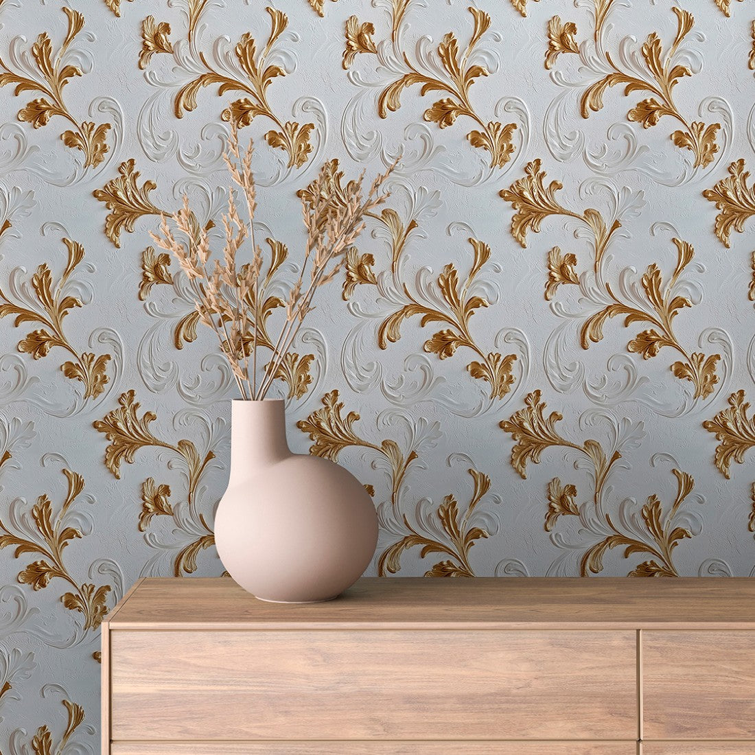Ivory Gold Baroque Arabesque