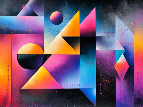Neon Geometry Flow Artistic