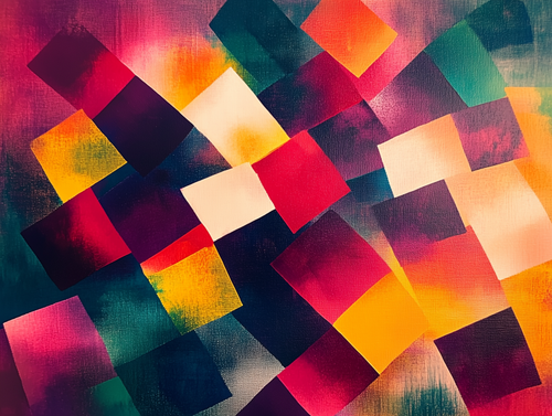 Gradient Motion Squares Artistic