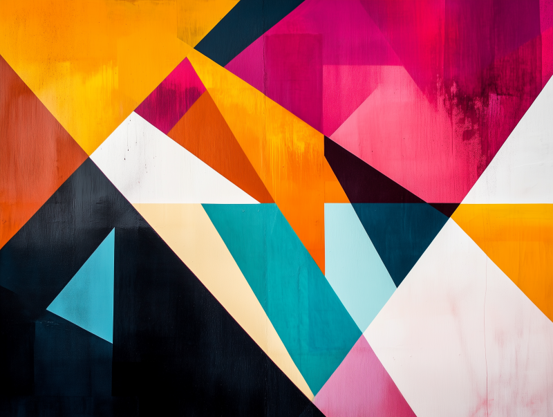 Retro Color Angles Artistic