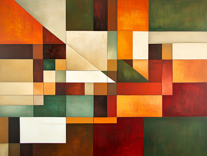 Earth Tone Blocks Artistic