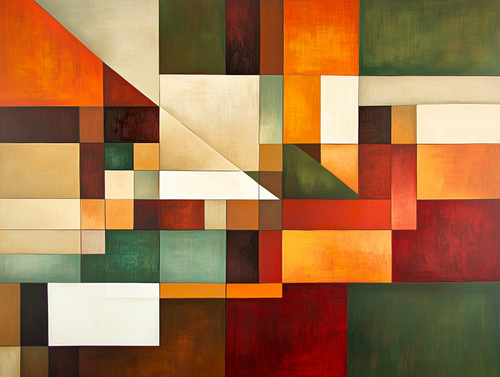 Earth Tone Blocks Artistic