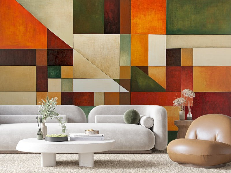 Earth Tone Blocks Artistic