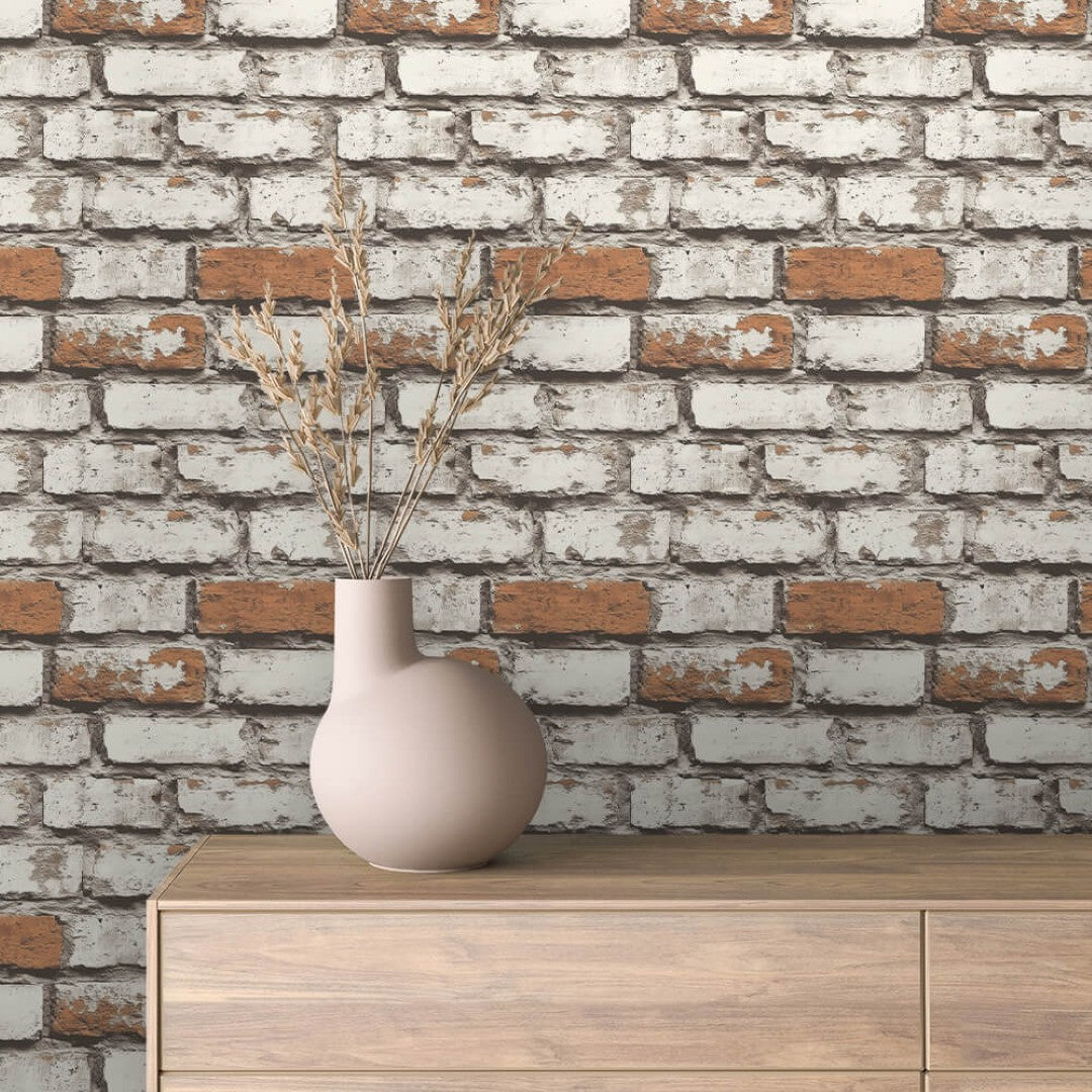 Rustic White Stone Brick