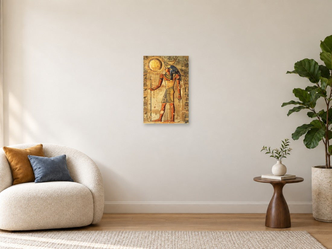 Figura pod zlatnim suncem