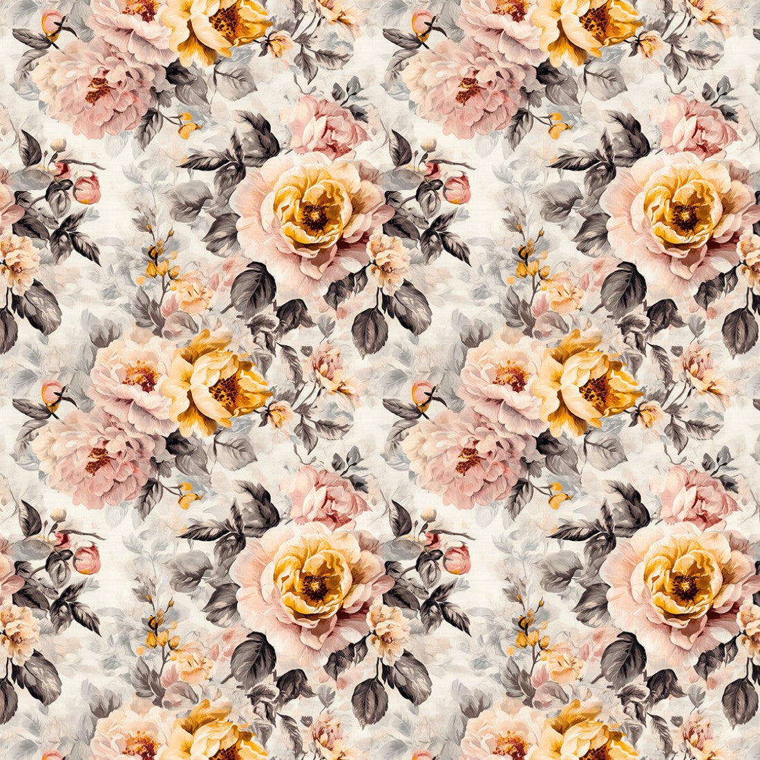 Golden Rose Meadow Floral