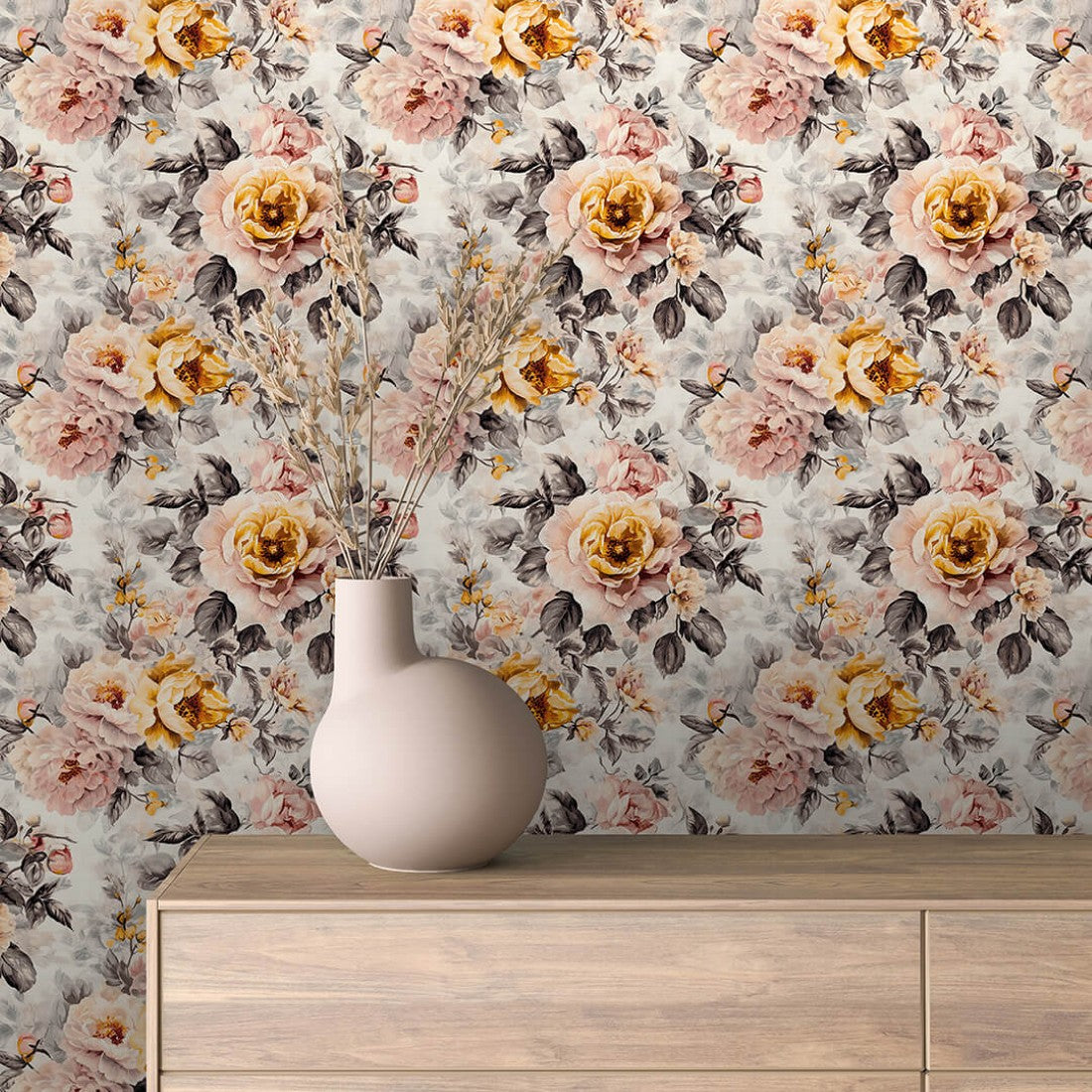 Golden Rose Meadow Floral