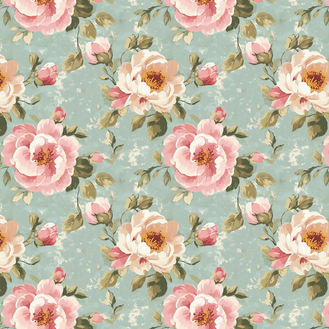 Pastel Rose Breeze Floral