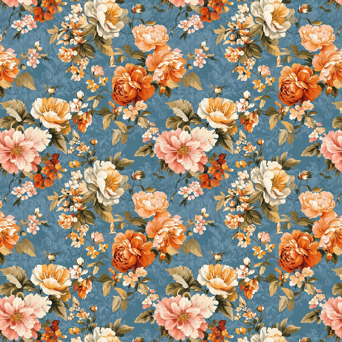 Blue Meadow Blossom Floral