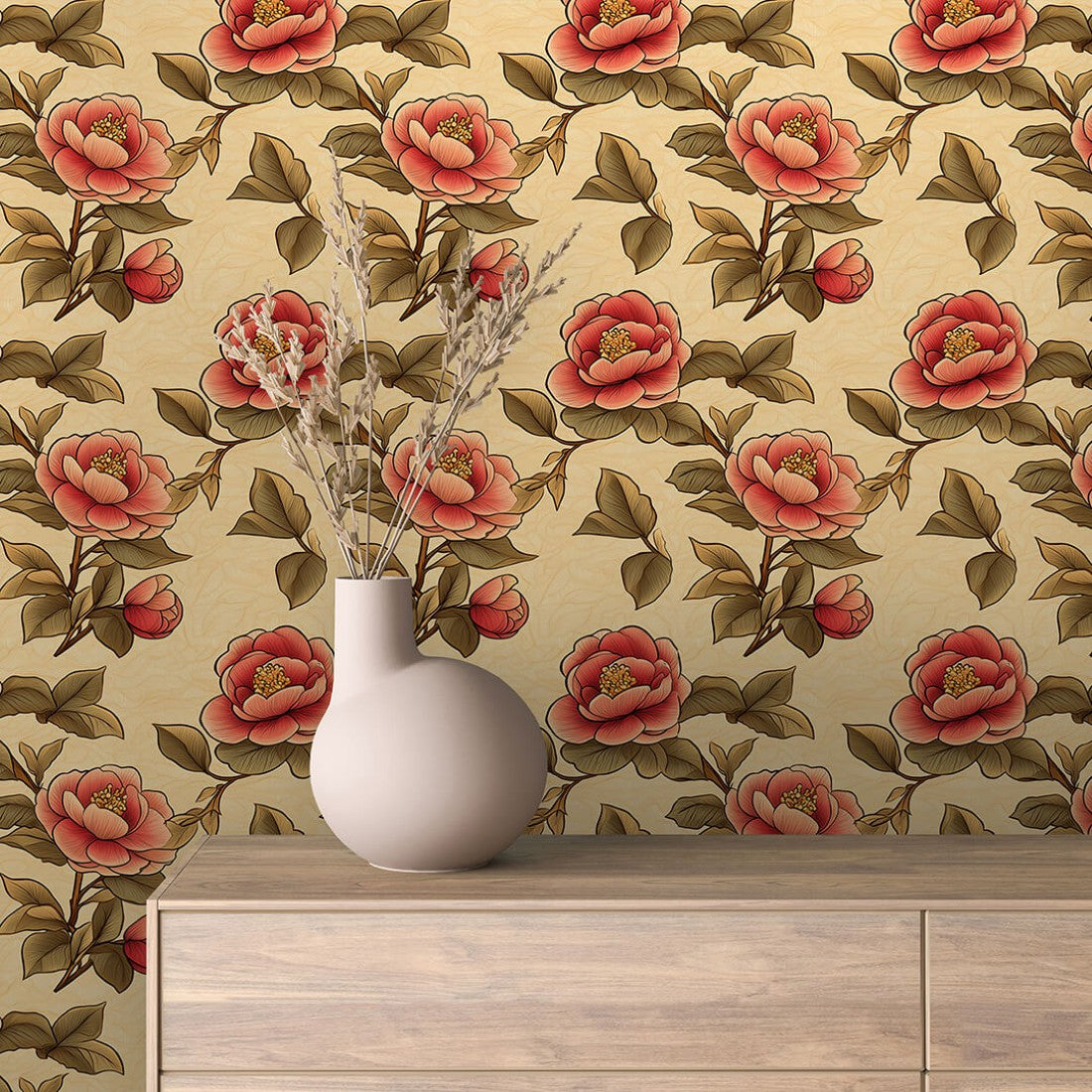 Retro Rose Classic Floral