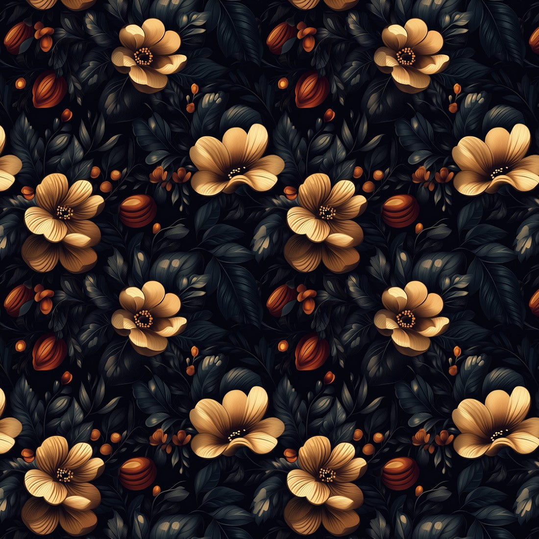 Dark Garden Elegance Floral