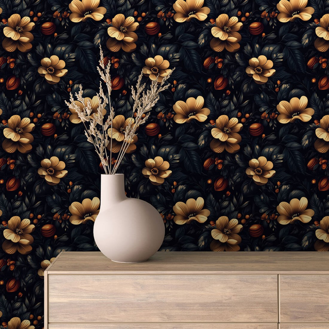 Dark Garden Elegance Floral
