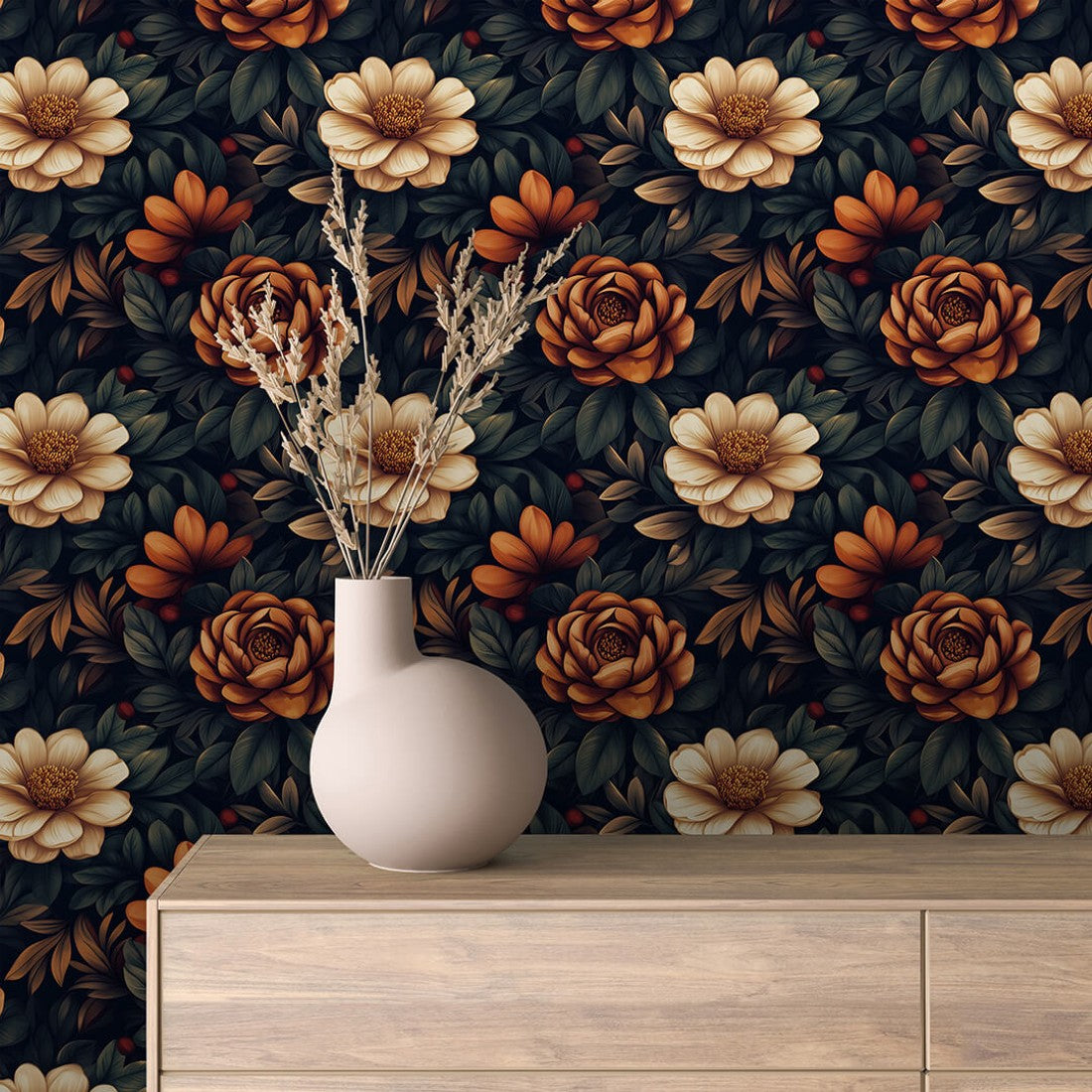 Vintage Rose Noir Floral