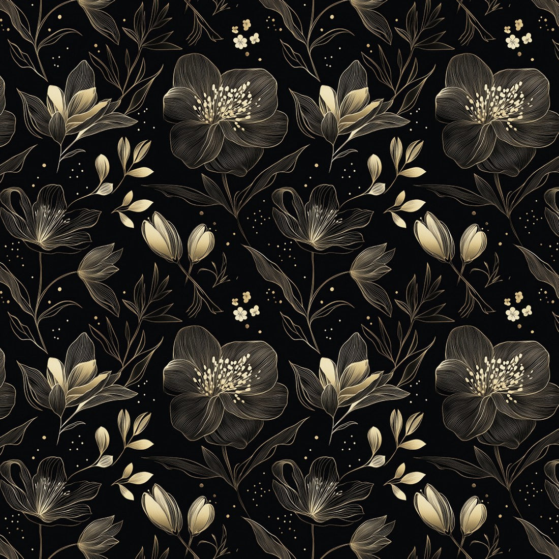 Black Rose Luxury Floral