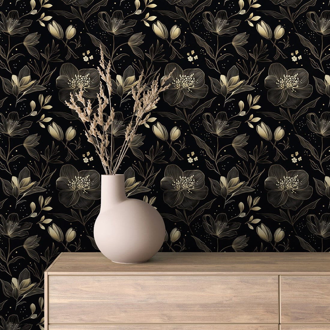 Black Rose Luxury Floral