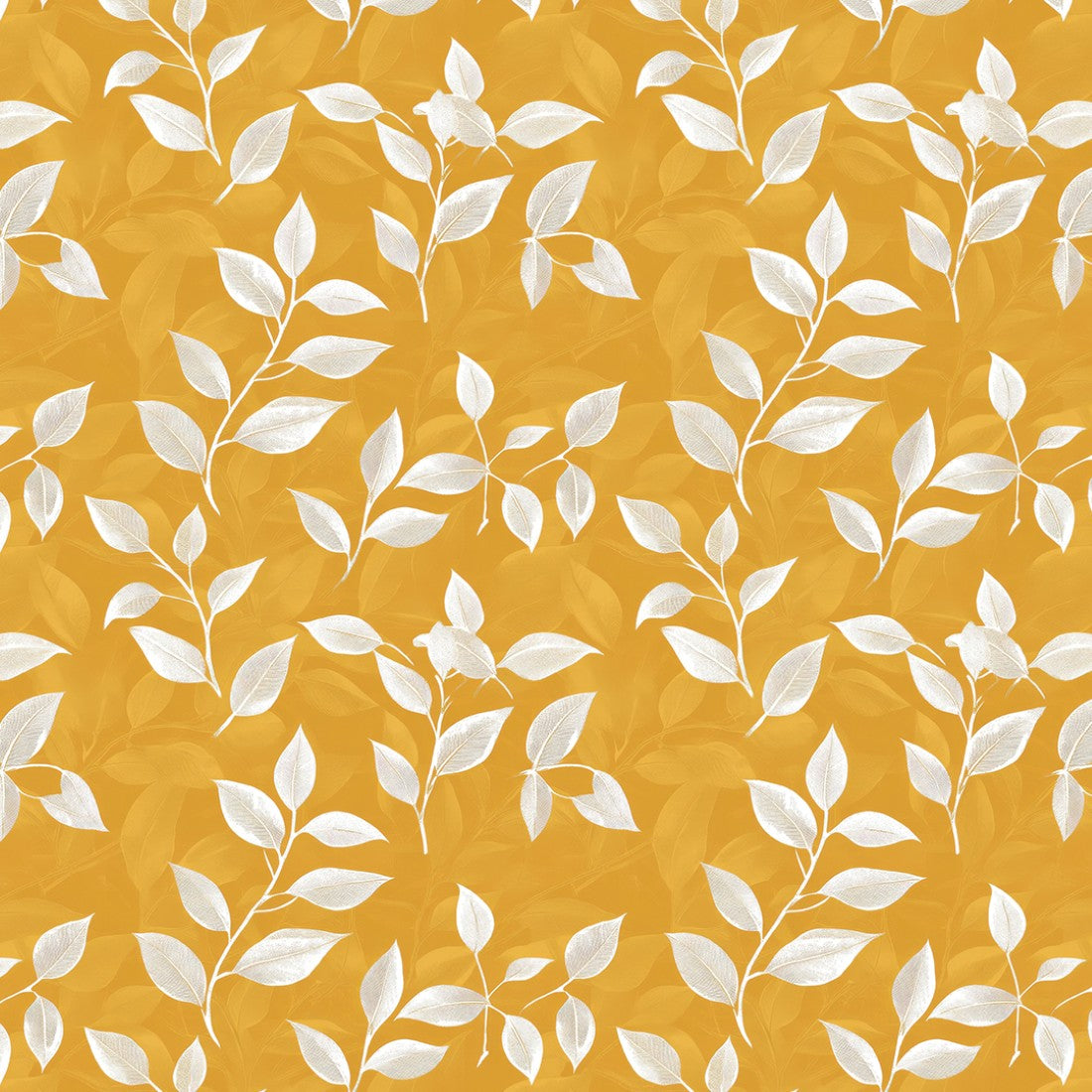 Mustard Leaf Pattern Floral