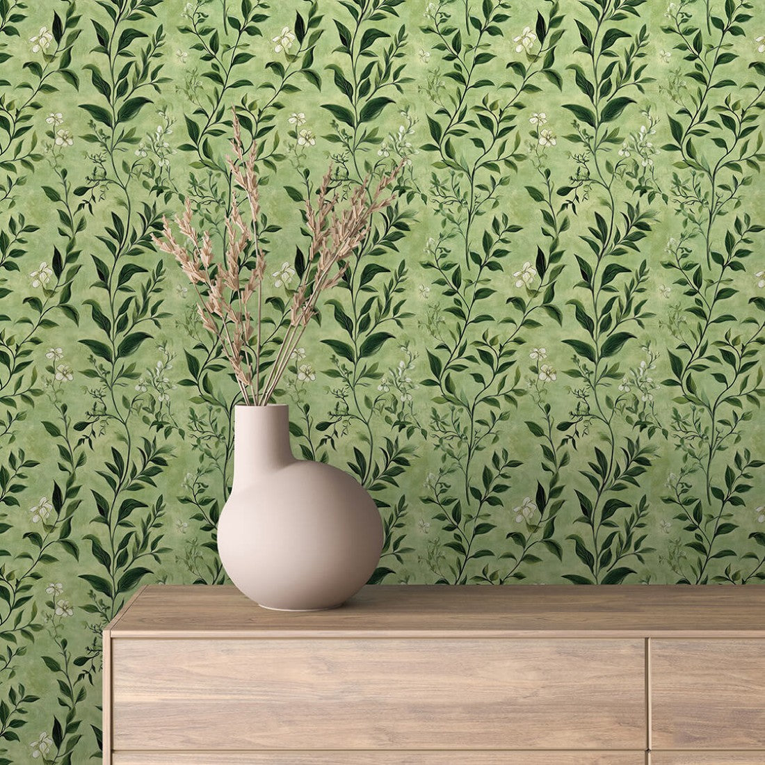 Green Forest Leaves Floral