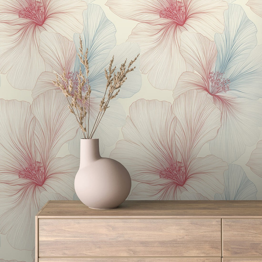 Blush Magenta Air Floral