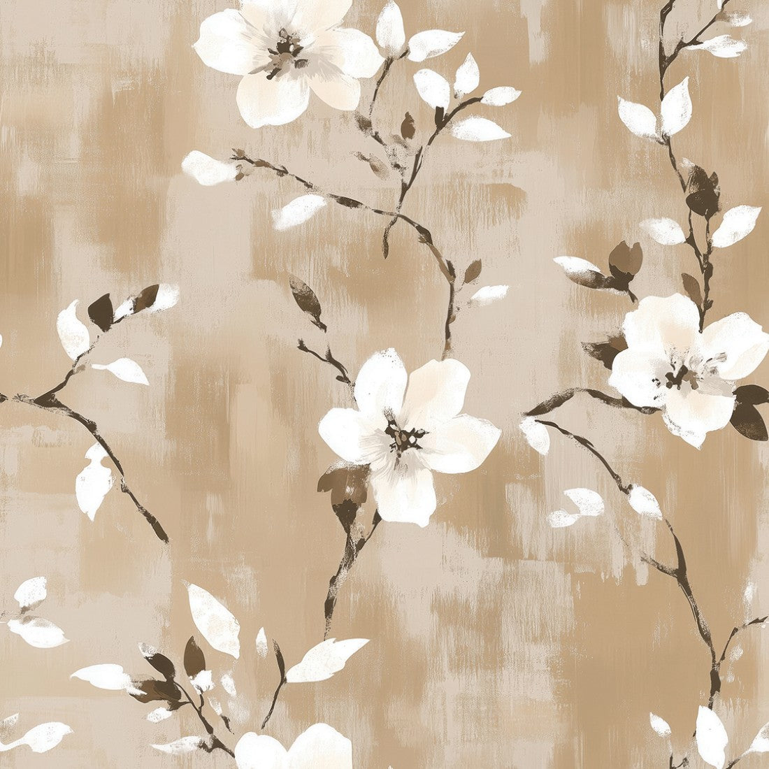 Beige Sakura Garden Floral