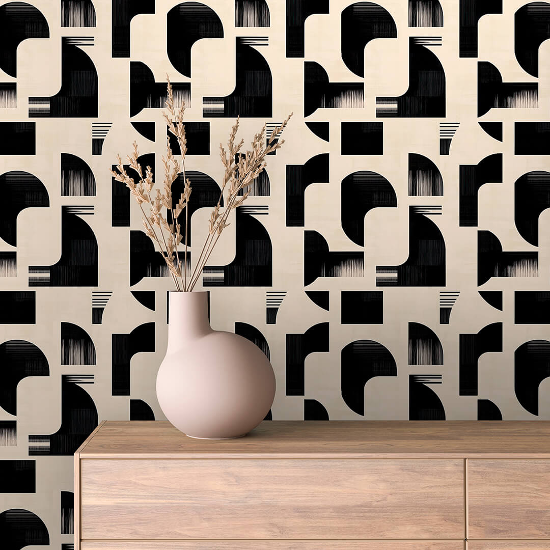 Ivory Loop Pattern Geometric