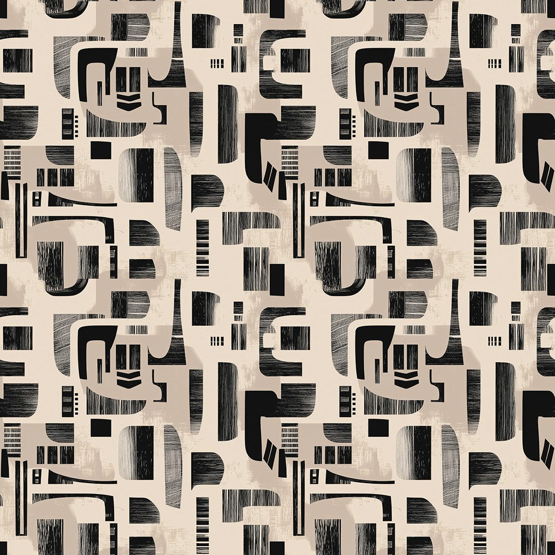 Beige Cubic Grid Geometric