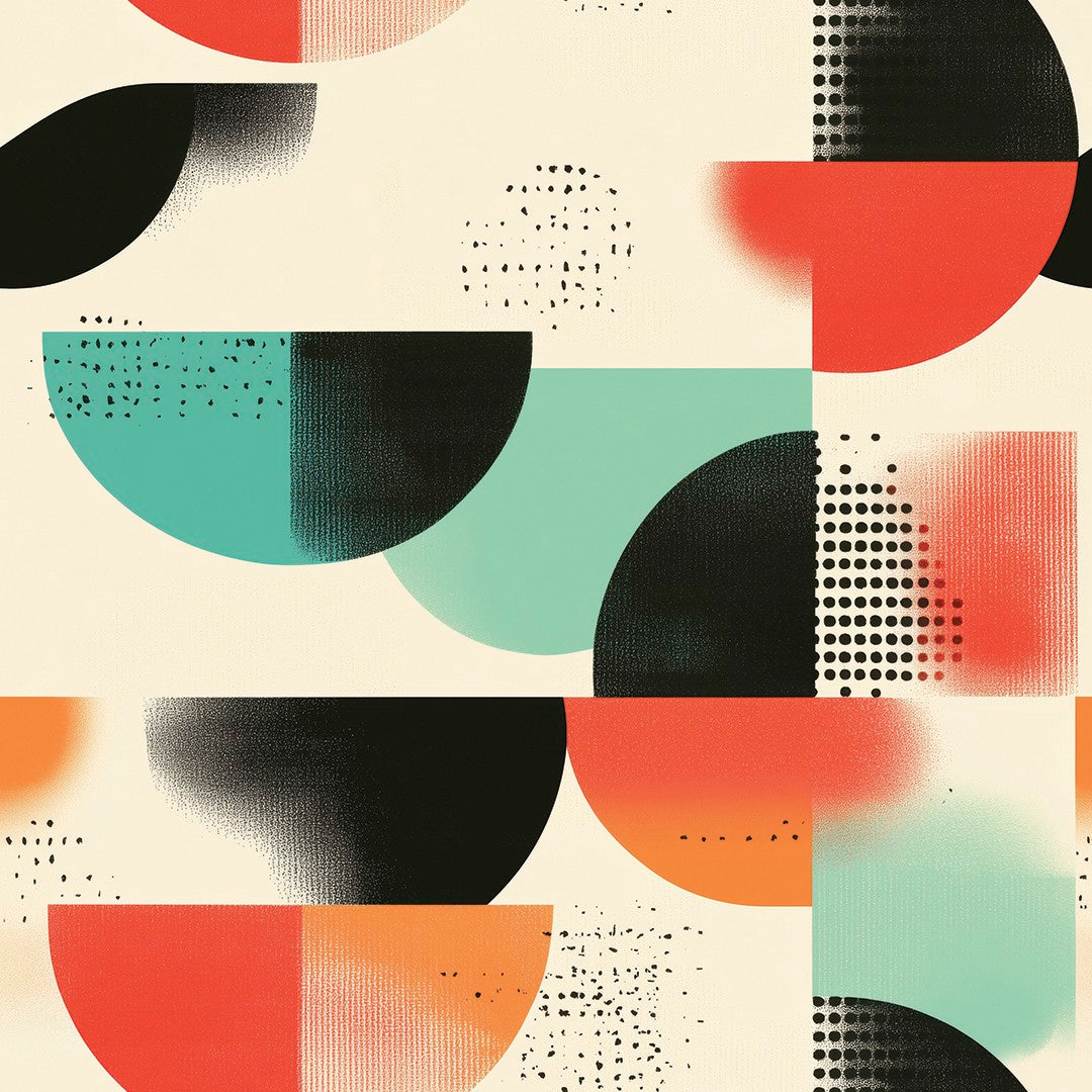 Retro Half Circle Geometric