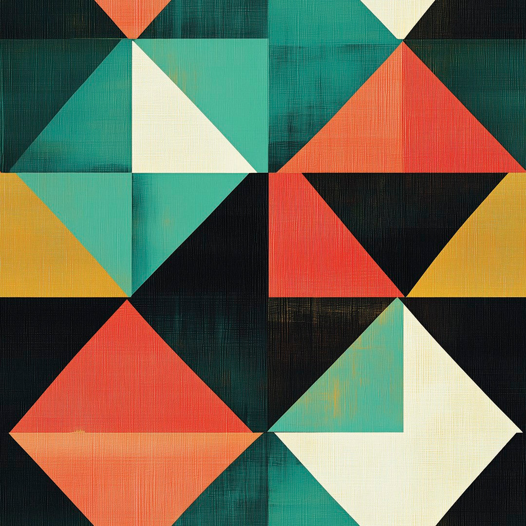 Multicolor Triangle Prism Geometric
