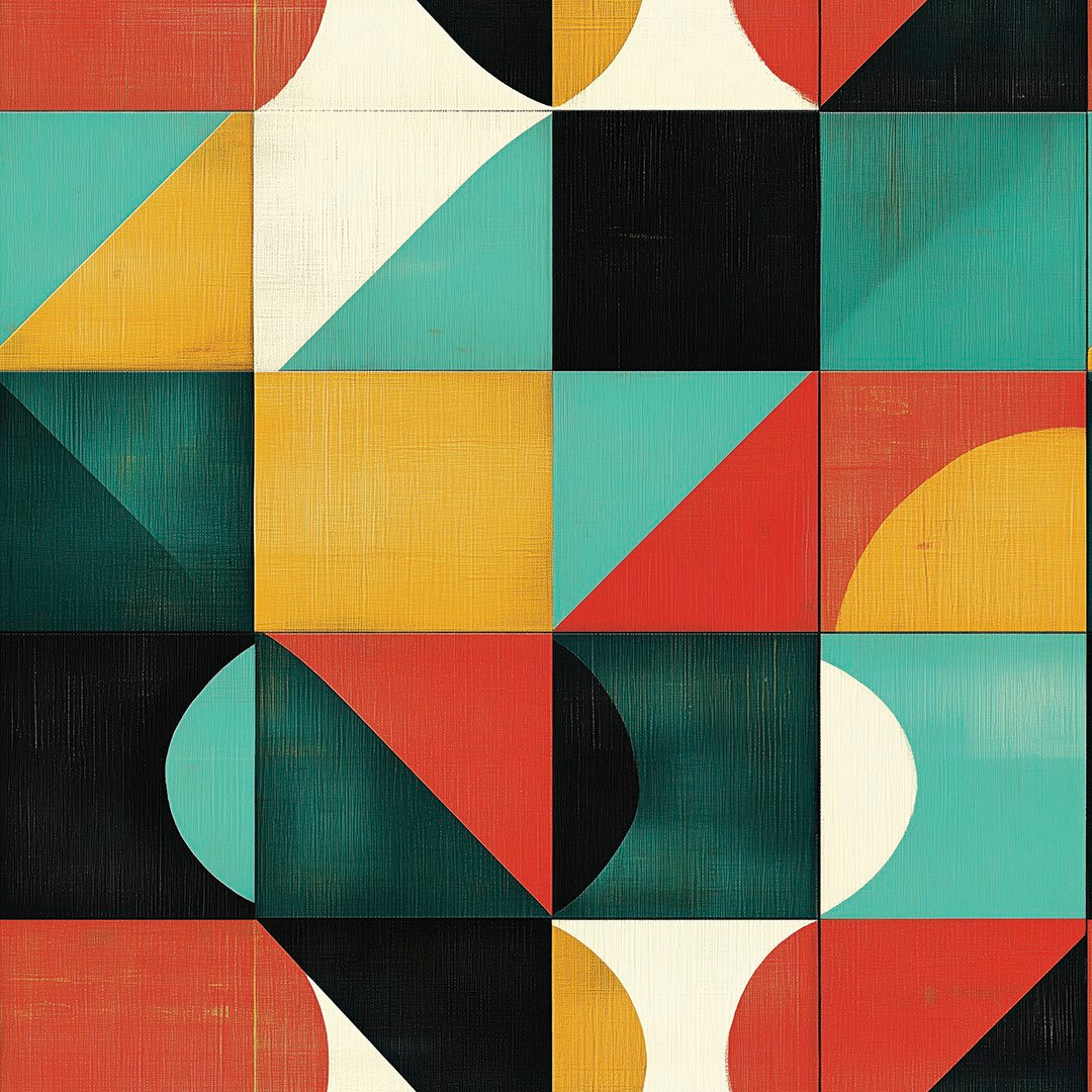 Retro Block Rhythm Geometric