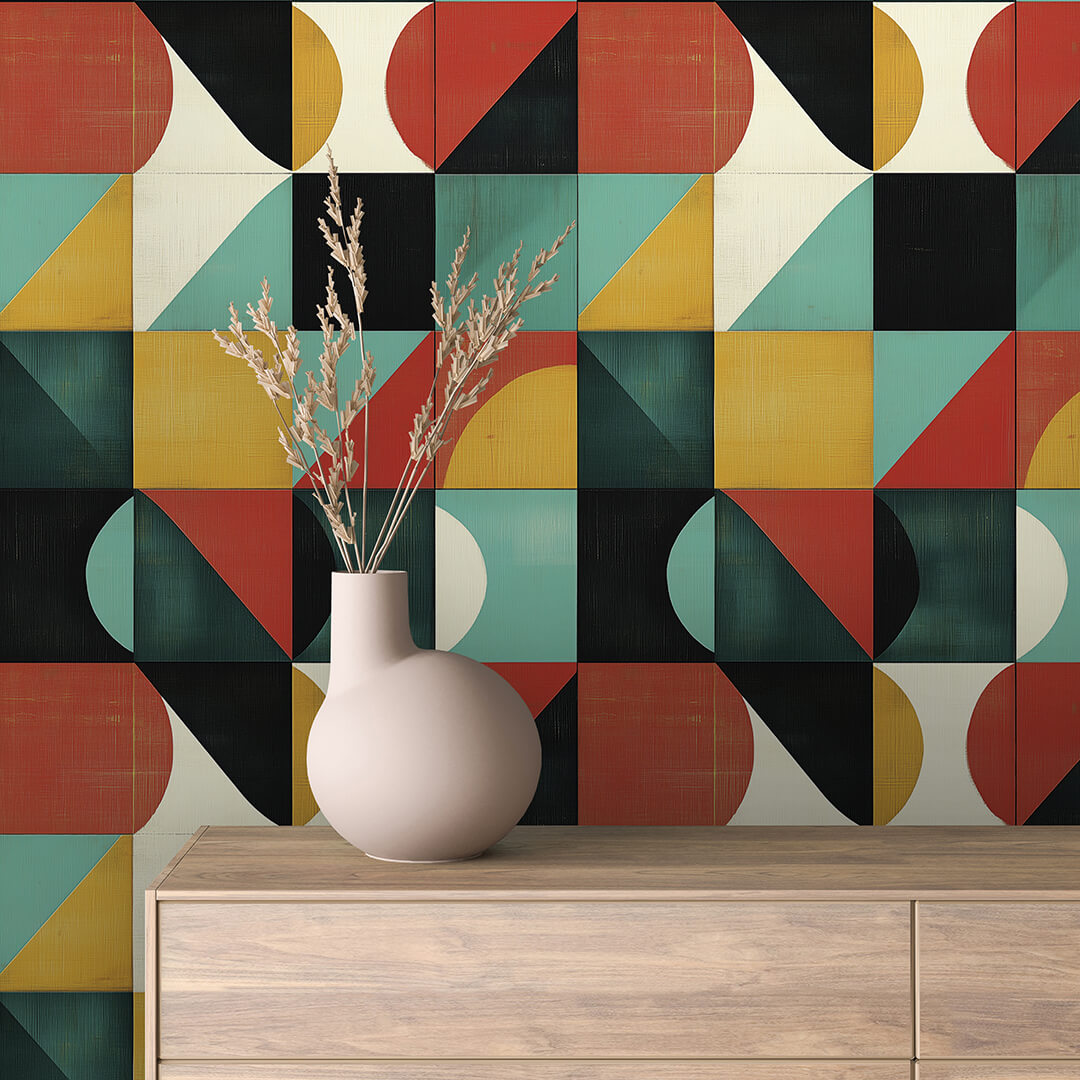 Retro Block Rhythm Geometric