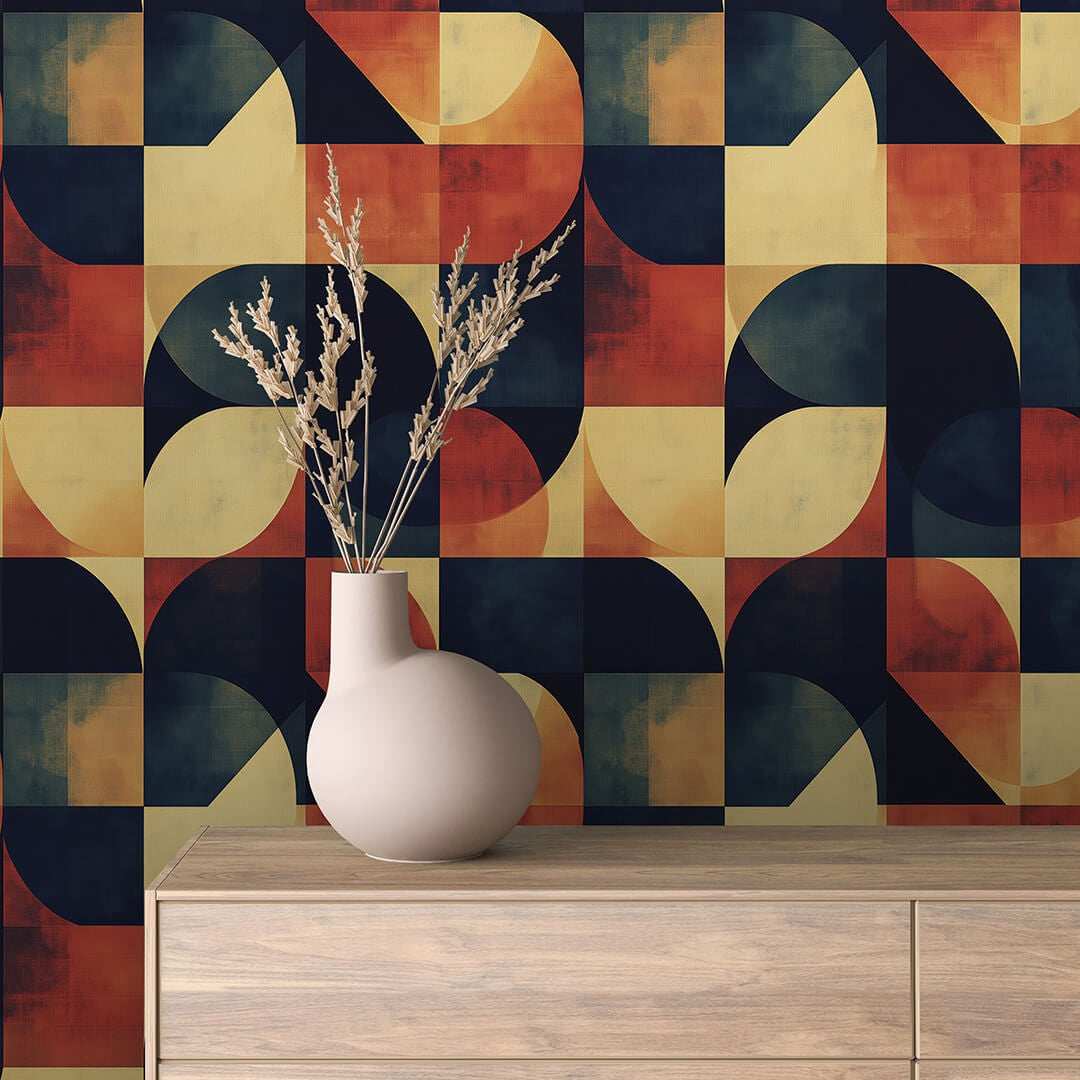 Warm Circle Composition Geometric