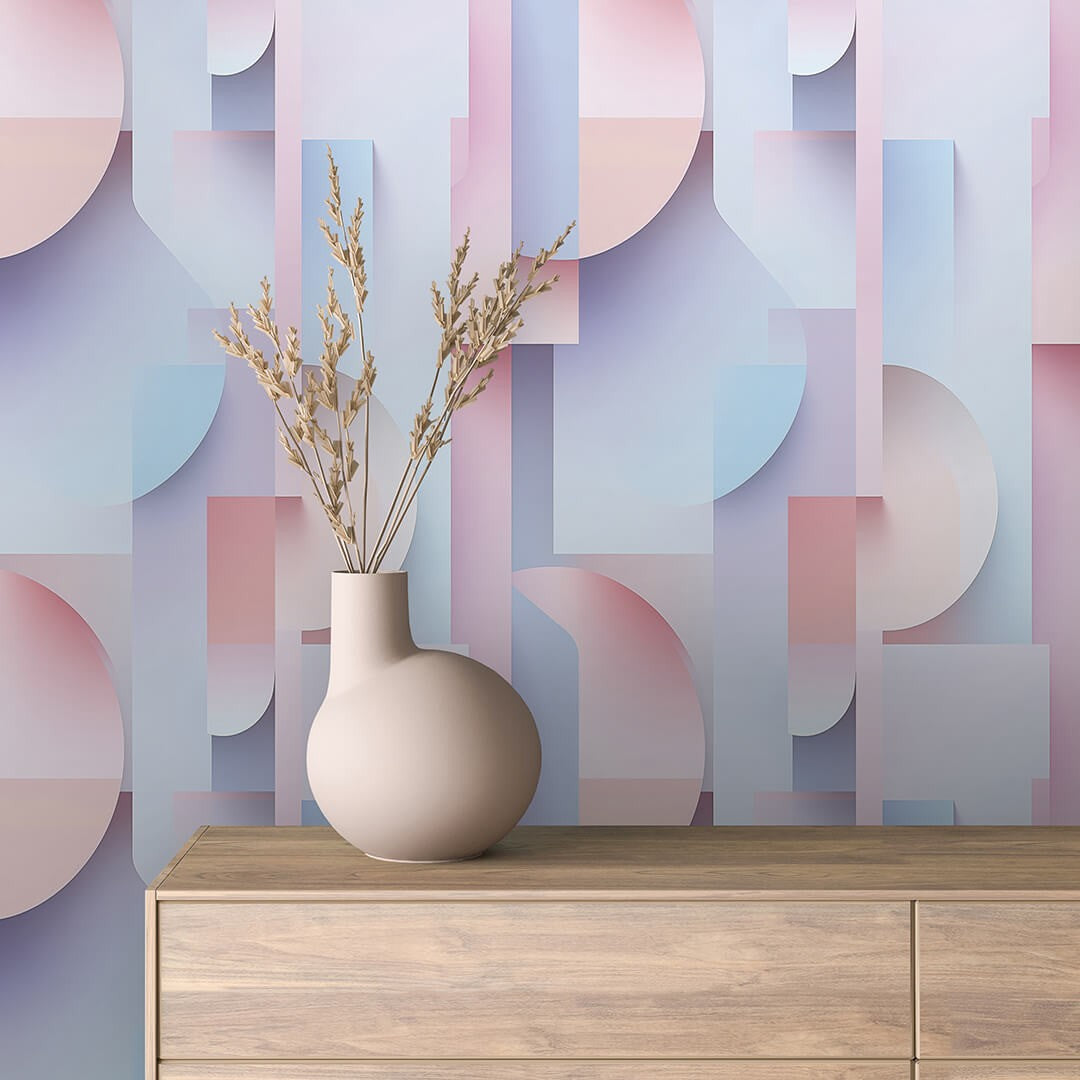 Pastel Layer Flow Geometric