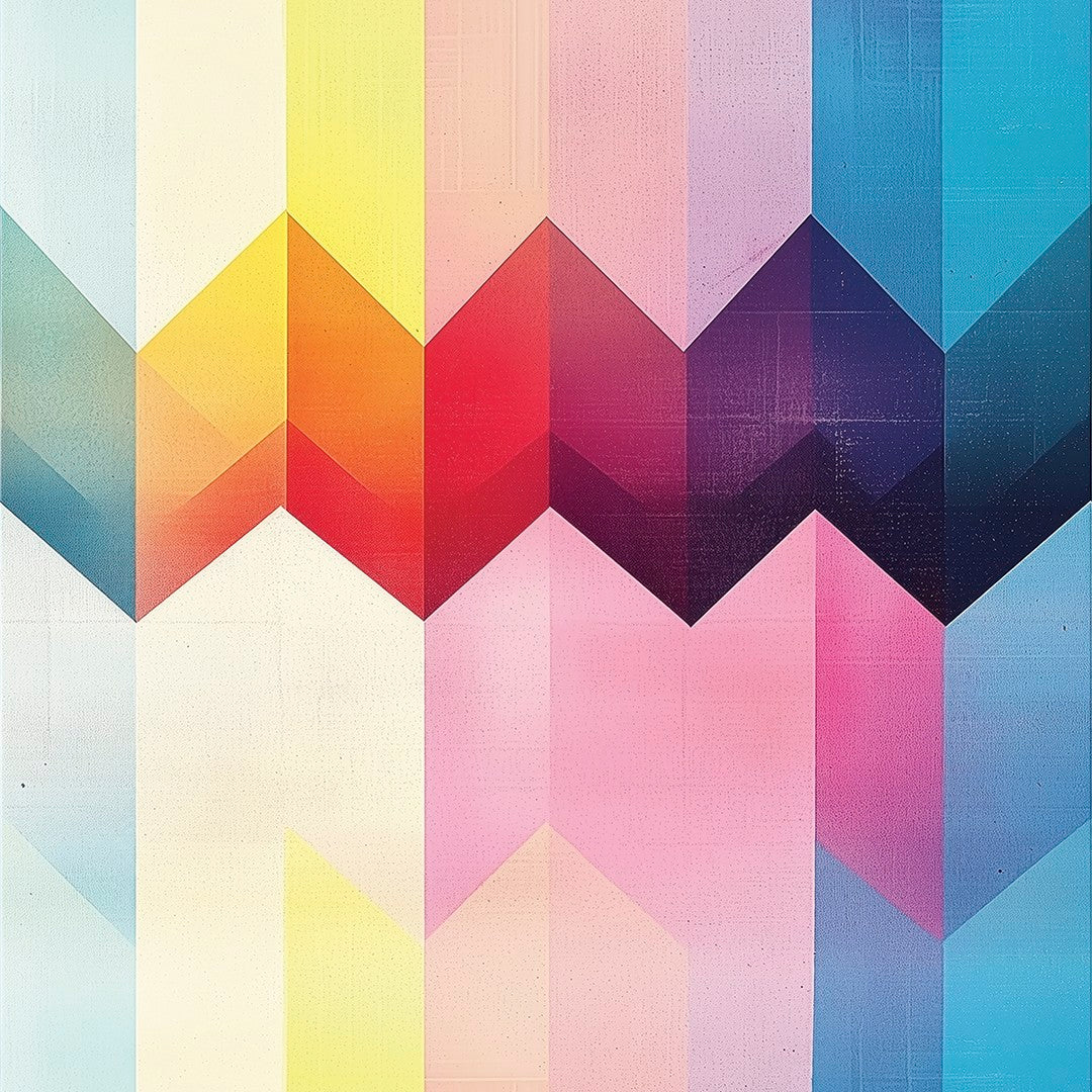 Rainbow Diamond Grid Geometric