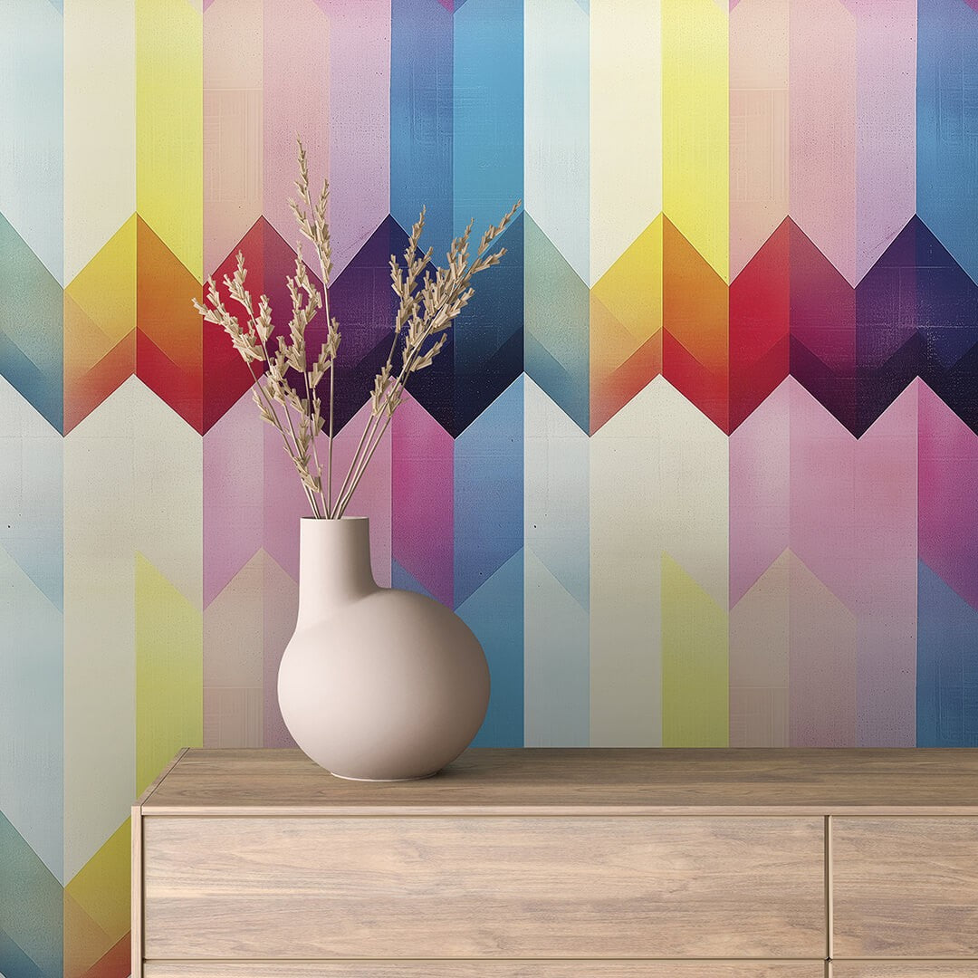 Rainbow Diamond Grid Geometric