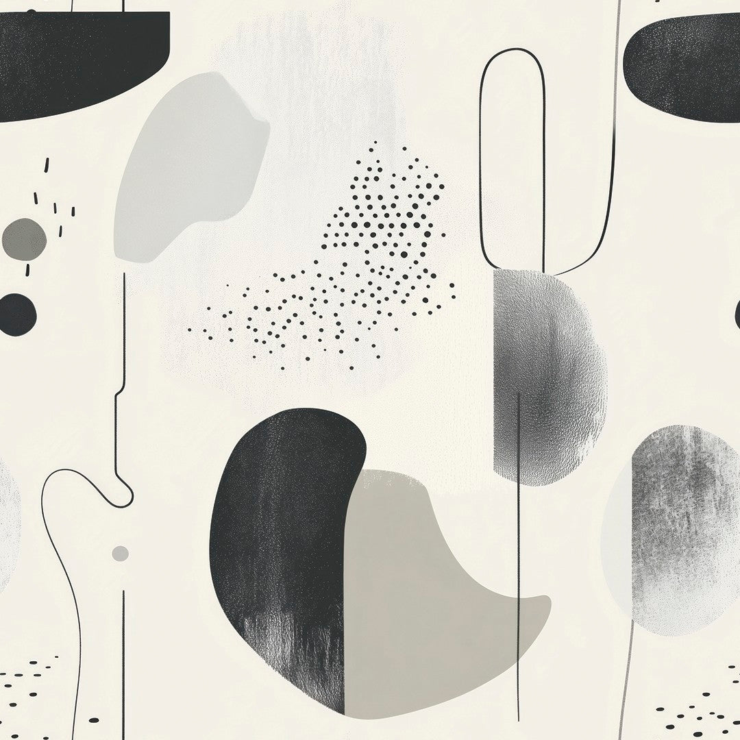 Grey Dot Abstract Geometric