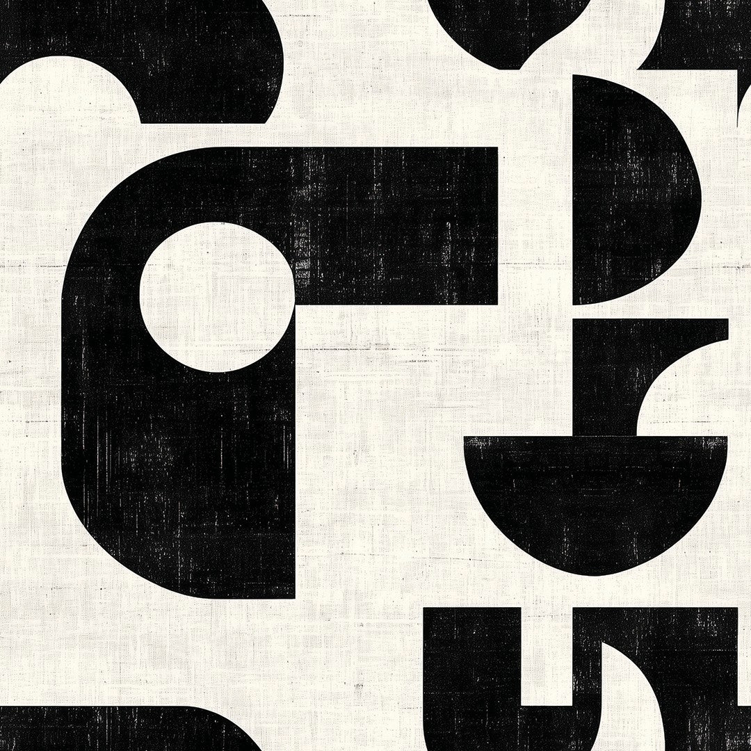 Black Retro Arch Geometric