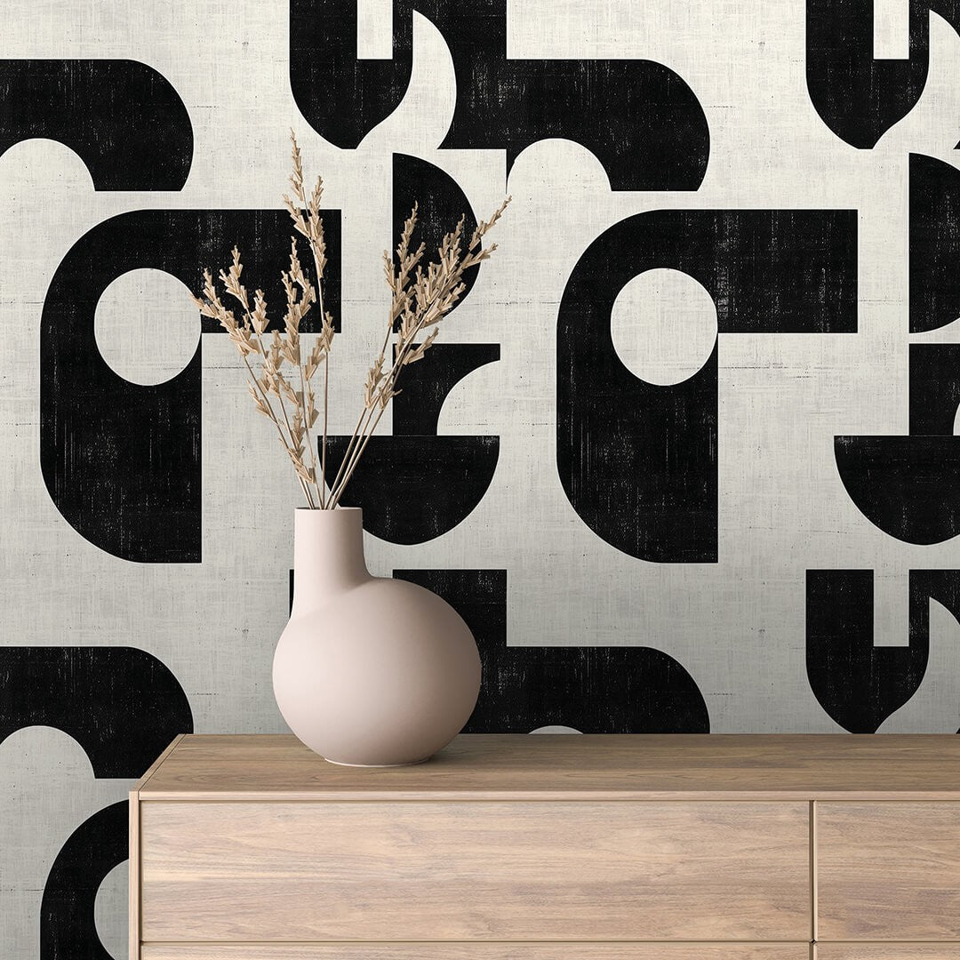 Black Retro Arch Geometric