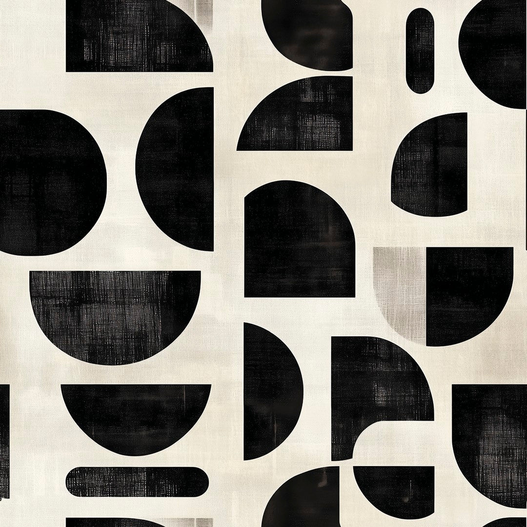 Monochrome Curve Pattern Geometric