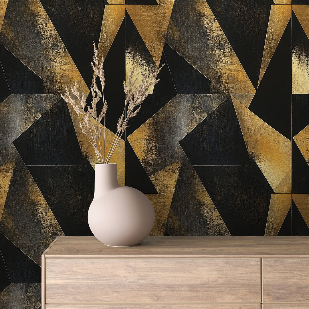 Metallic Pyramid Grid Geometric