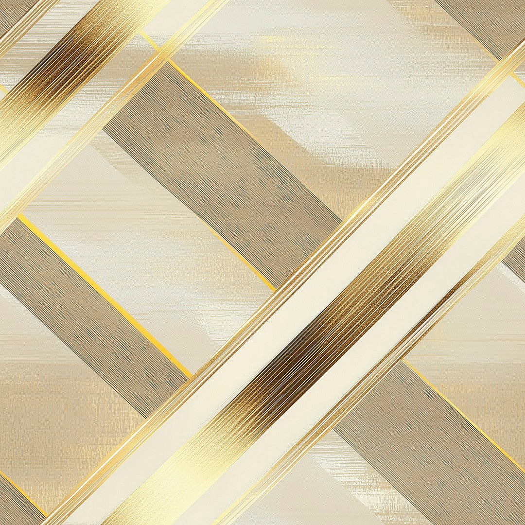 Ivory Cross Grid Geometric