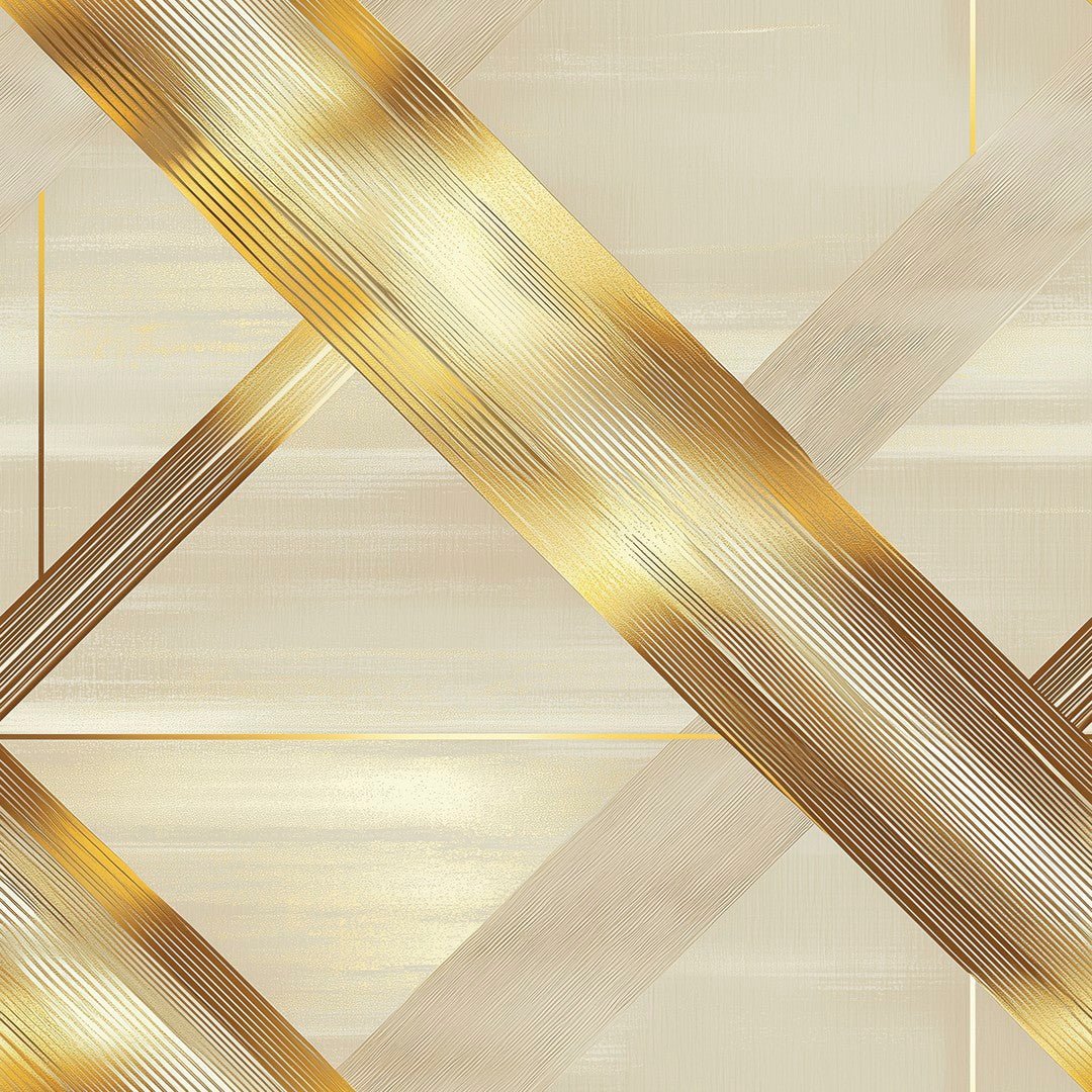 Soft Golden X Pattern Geometric