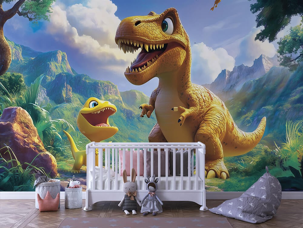 Veseli dinosaurus u prirodi