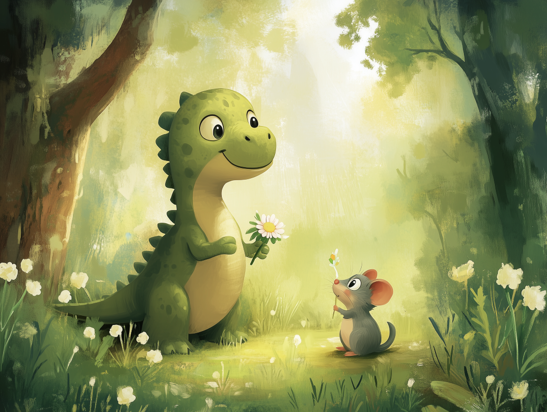 Dinosaurus u čarobnoj šumi
